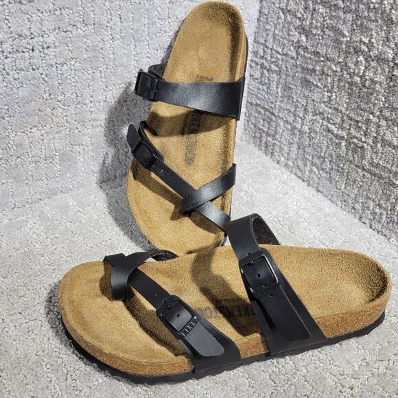 Birkenstock Mayari Unisex Size EU 37 US L6 M4 R Black Birko-Flor Slide Sandals. - Picture 4 of 11
